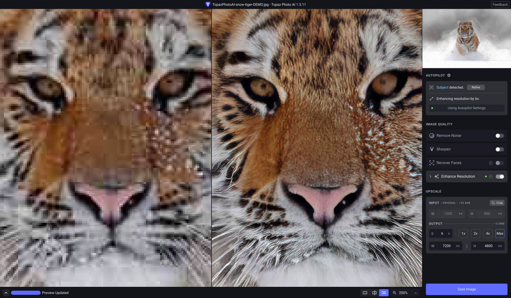 Topaz Photo AI中文破解版 v1.2.0 绿色便携版